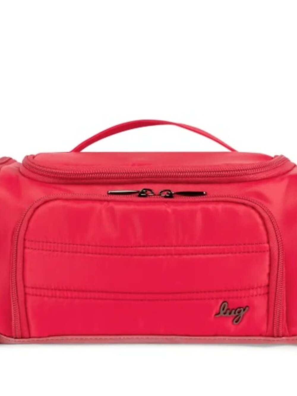 Lug Trolley Medium Cosmetic Case Red